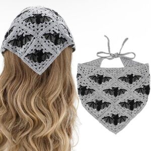 Gray Bat Pattern Bandana